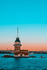 Fototapeta na wymiar The Maiden's Tower. Istanbul, Turkey October 2020