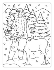 Christmas Coloring Page for Kids

