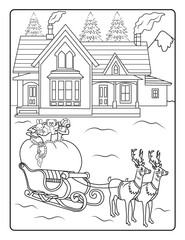 Christmas Coloring Page for Kids
