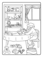 Christmas Coloring Page for Kids
