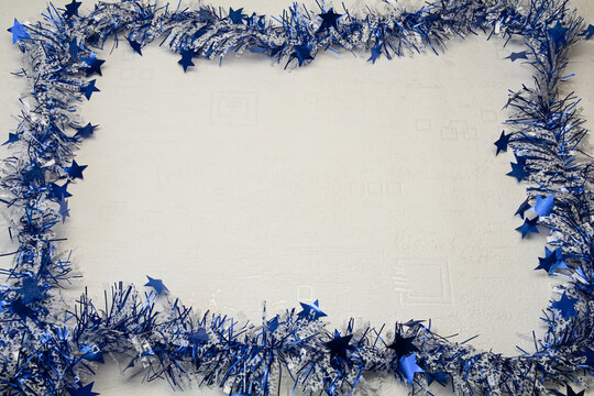 Décoration de Noël sur fond blanc texture neige carte de vœux joyeux Noël