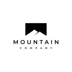 Simple Modern Mountain Logo Design