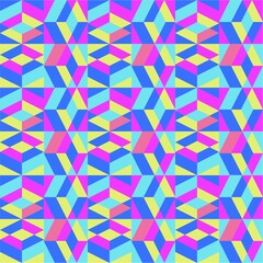 Beautiful of Colorful Rhombus, Repeated, Abstract, Illustrator Geometric Pattern Wallpaper. Image for Printing on Paper, Wallpaper or Background, Covers, Fabrics
