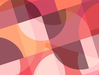 Beautiful of Colorful Art Pink, Orange, Yellow and White, Abstract Modern Shape. Image for Background or Wallpaper