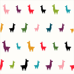 Seamless pattern with llama. © Mrs Opossum