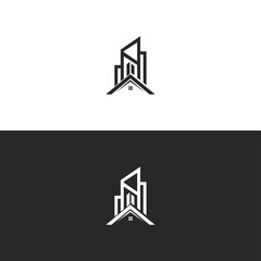 Creative Building Concept Logo Design Template
