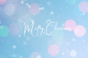 Winterliche Postkarte mit dem Text Merry Christmas