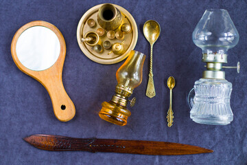 Vintage objects on the table
