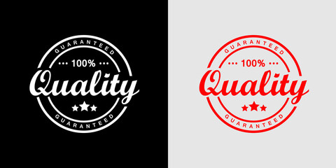 100% guaranteed quality product stamp logo 
