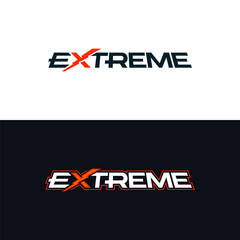 Extreme logo. Logotype with the word extreme. Vector design