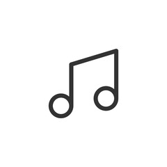 Music note icon. Vector Illustration