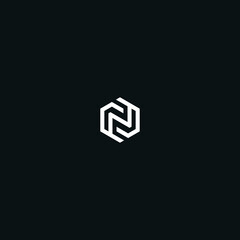Fototapeta na wymiar N initial logo design