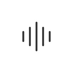 Audio wave equalizer icon. Record symbol modern, simple, vector, icon for website design, mobile app, ui. Vector Illustration