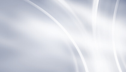 Abstract white and gray futuristic background. Light lines, waves. Blank gradient banner.