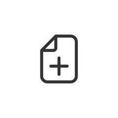 Add file icon. Document symbol modern, simple, vector, icon for website design, mobile app, ui. Vector Illustration