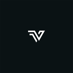 VF/FV initial logo design vector