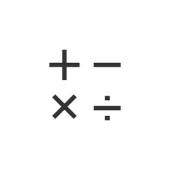 Fototapeta premium Calculation icon. Mathematical symbol modern, simple, vector, icon for website design, mobile app, ui. Vector Illustration