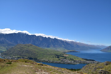 The view of mountains in Queenstown, New Zealand