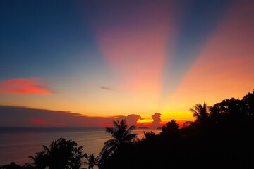 Fototapeta na wymiar Tropical Sunset | Tropical Island | Thailand | Koh Pha Ngan