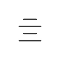 Center line align text icon. Paragraph tool symbol modern, simple, vector, icon for website design, mobile app, ui. Vector Illustration