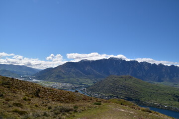 The view of mountains in Queenstown, New Zealand