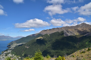 The view of mountains in Queenstown, New Zealand