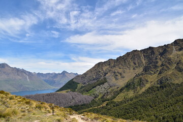 The view of mountains in Queenstown, New Zealand