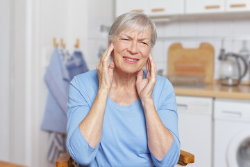 Temporal arteritis: elderly woman suffering from painful jaw joints.