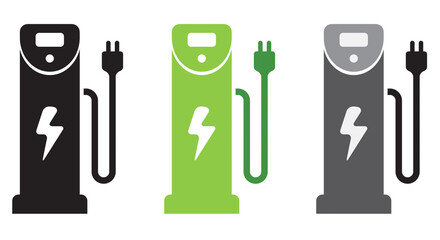 BORNE ÉLECTRIQUE POUR VÉHICULES © kazy