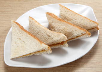 Kaya toast is a well-known snack in Singapore and Malaysia.