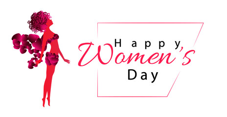 Happy women's day, International Women's Day events are held worldwide on March 8. Various women, including political, community, and business leaders. vector