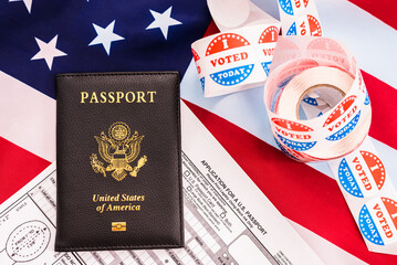 New American voters identify themselves with their new passport.