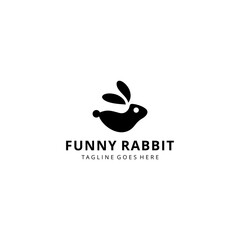 Creative abstract modern rabbit animal logo template Vector illustration