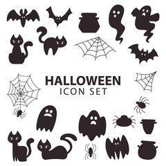 Halloween Item Icon Silhoutte Collection