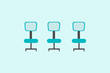 Office chairs vector design illustration