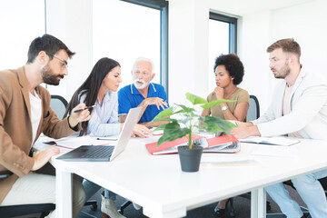 Business people working in conference room