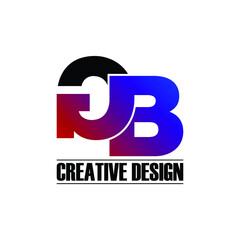 Letter GB simple logo design vector