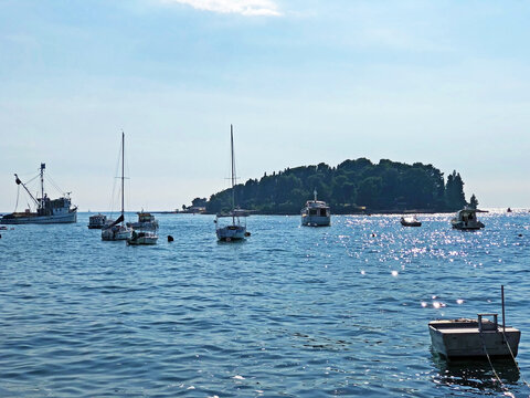 Istrian west coast and town beaches, Rovinj (Rovigno) - Istria, Croatia / Istarska zapadna obala i gradska kupali&scaron;ta, Rovinj - Istra, Hrvatska