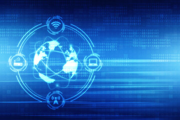 Digital Abstract technology background,2d illustration
