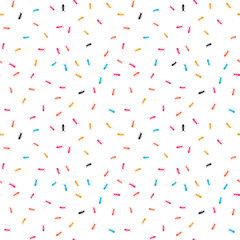 Colorful small ants seamless vector pattern. Surface print design for fabrics, stationery, scrapbook paper, gift wrap, textiles, and packaging.