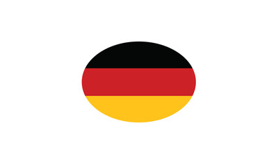 Germany flag oval circle vector illustration