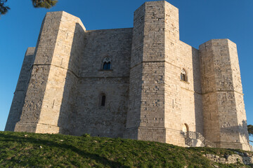 Fototapeta na wymiar Castel del Monte, Apulia, built in the 1240s by the Emperor Frederick II in Italy.