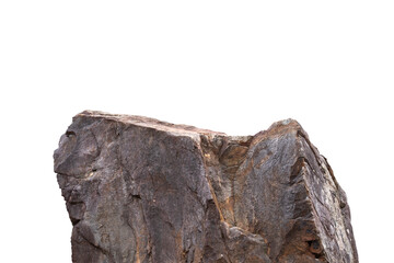 Cliff rock isolated on white background with clipping path
