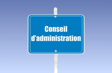 panneau conseil d'administration