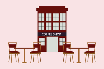 cafe coffee shop vector design illustration