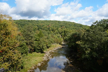 Naklejka na ściany i meble Sandy Creek tributary in the Pennsylvania mountains
