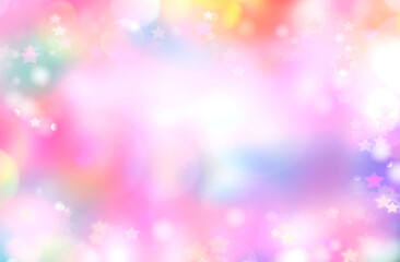 Birthday blurred rainbow colorful backdrop.Holiday pink banner,bokeh background.
