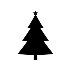 Christmas tree icon simple design
