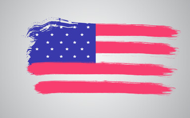 Vector Illustrations US country american flag 