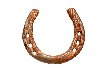 rusty horseshoe isolated